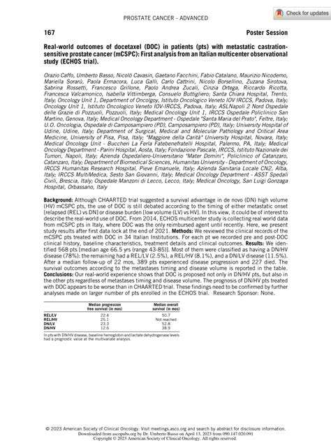 PDF Real World Outcomes Of Docetaxel DOC In Patients Pts With