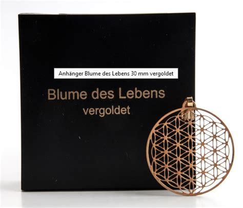 Anh Nger Blume Des Lebens Mm Vergoldet Amulett Halsschmuck