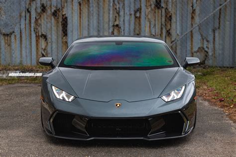 Mean Gray Lamborghini Huracan Gets Carbon Fiber Front Lip Carid