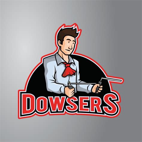 Dowser Man Illustration Badge 19483492 Vector Art At Vecteezy