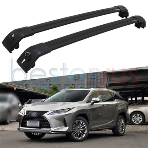 2 Pcs Silver Cross Bar For Lexus Rx 2016 2020 Aluminum Roof Rack Rail Ebay