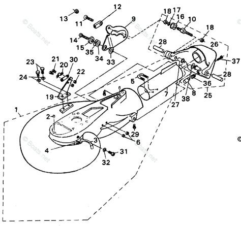 Yamaha Jet Drive 40hp Oem Parts Diagram For Main Housing