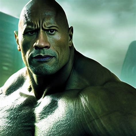 KREA AI - dwayne johnson as incredible hulk, marvel cinemati...