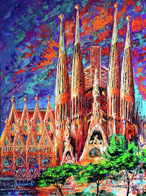 La Sagrada Familia Barcelona Painting By Natasha Mylius