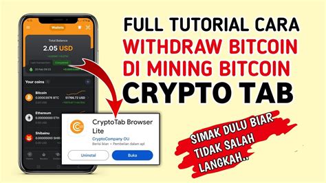 Full Tutorial Cara Withdraw Di Mining Bitcoin Gratis Cryptotab Terbaru