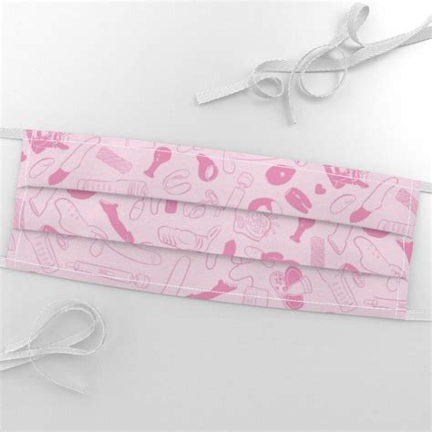 Sexuality Fabric Mature Cute Pink Illustrated Sex Toy Etsy