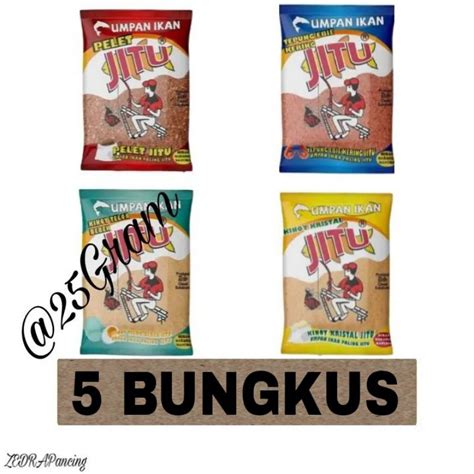 Jual 5 BUNGKUS UMPAN IKAN JITU PELET JITU TEPUNG EBIE KERING