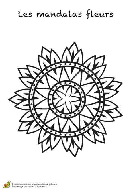 Coloriage Les Mandalas Fleurs Sur Hugo 25 Sur