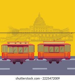 Kolkata Tram Beautiful Vector Illustration Stock Vector (Royalty Free ...