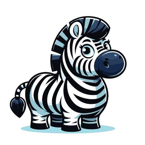 Ilustración De La Muñeca De Dibujos Animados Zebra Vector Premium