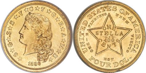 4 Dollars 1880 Stella Pattern Gold United States Numista