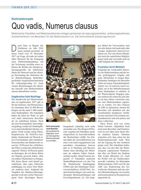 PDF Quo Vadis Numerus Clausus