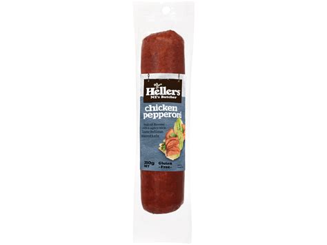 Chicken Pepperoni Chub Hellers Sausages Nzs Butcher
