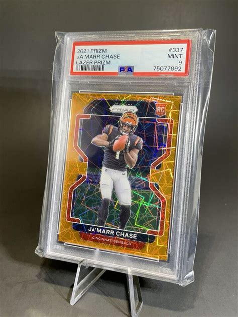 JAMARR CHASE PSA 9 Rookie RC 2021 Panini Orange Lazer Prizm JaMarr NFL