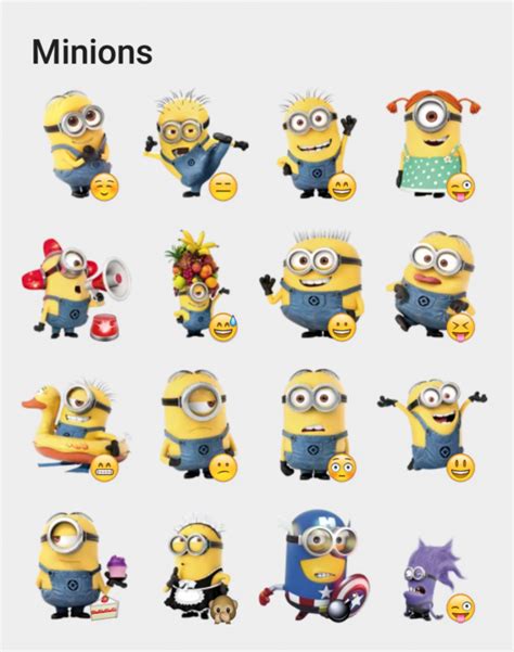 Minions Sticker Set Stickers