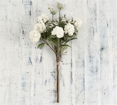 Faux Viburnum And Queen Anne S Lace Bundle Artificial Flowers