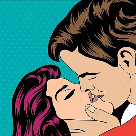 Pop Art Kissing Couple Kitsch Lips Kiss Vector Kitsch Lips Kiss Png And Vector With