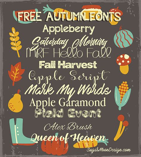 Autumn Fonts – Sugar Moon Design