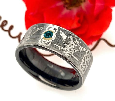 Masonic Wedding Ring 33 Degree Masons Tungsten Ring Mens - Etsy