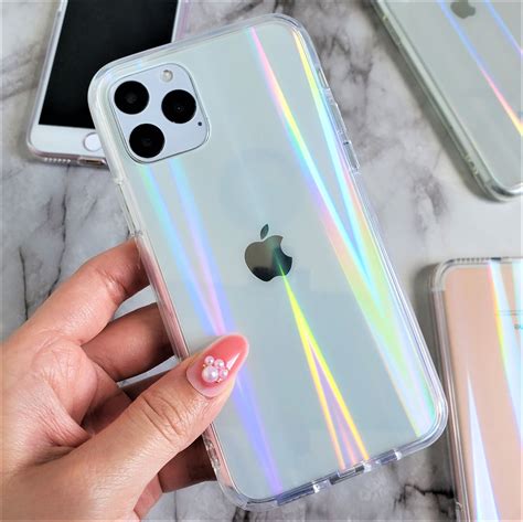 Iphone 11 Pro 5 8 Clear Holographic Laser Rainbow Cover Phone Case