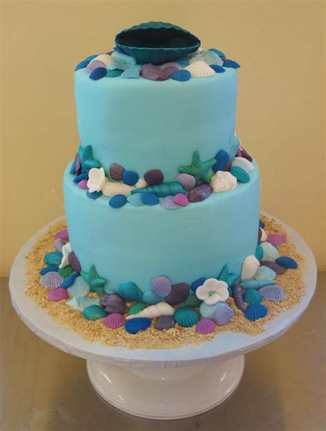 Shells And Mermaid Birthday Cake Decorated Cake By Cakesdecor