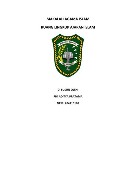 Makalah Agama Islam Ruang Lingkup Ajaran Islam Pdf