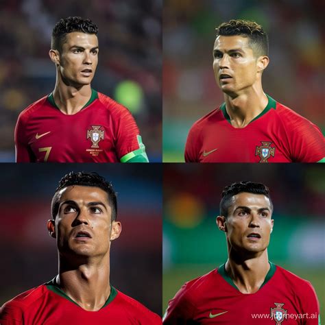 Cristiano Ronaldo Soccer Action Portrait Midjourney Prompt