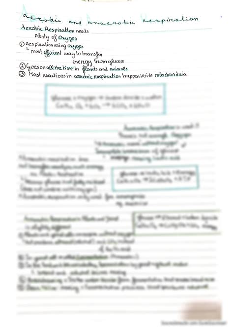 Solution Aerobic And Anaerobic Respiration Gcse Combined Science