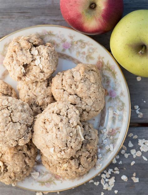 Chewy Apple Cinnamon Oatmeal Cookies My Wife Can Cook