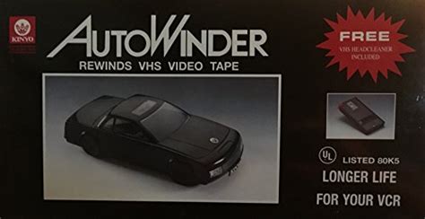 Kinyo AutoWinder VCR Tape Rewinder with Video Head Cleaner - Black ...