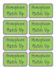 Homophone Match Up Game by Kasey Nichols | Teachers Pay Teachers