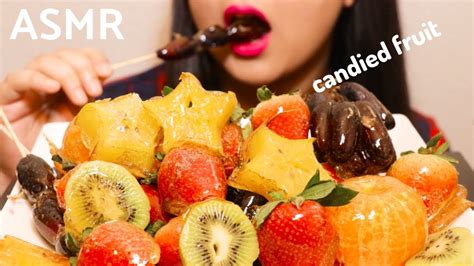 Asmr Candied Fruits Tanghulu Ice Cracking Eating Sounds Lishh Asmr Youtube