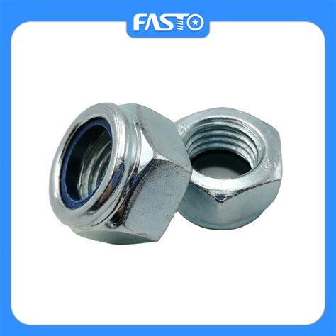 China DIN985 Carbon Steel Nylon Hex Nut Zinc Plated Manufacturer And