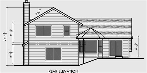 Split Level House Plans, 3 Bedroom House Plans, 2 Car Garage Hous