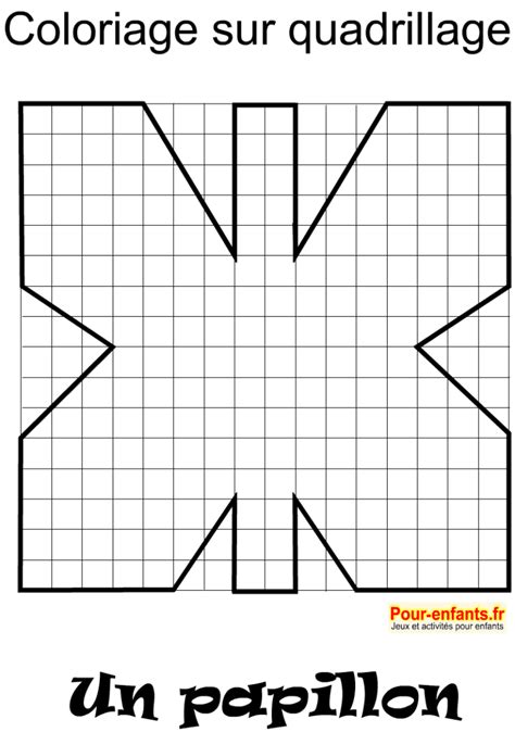 Coloriage Sur Quadrillage Papillon Charades Jeux Blagues