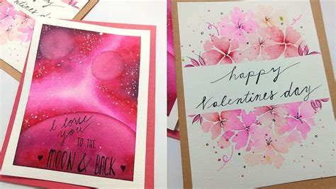 Easy Watercolor Valentine S Day Cards For Beginners Step By Step Part