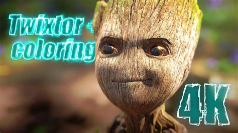 Baby Groot 4K Twixtor Scenepack With Coloring For Edits MEGA YouTube