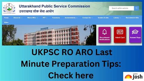 Ukpsc Ro Aro Check Last Minute Preparation Tips Exam Timing