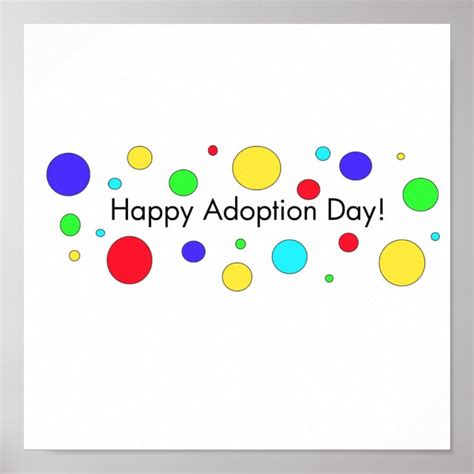 Happy Adoption Day Poster Zazzle