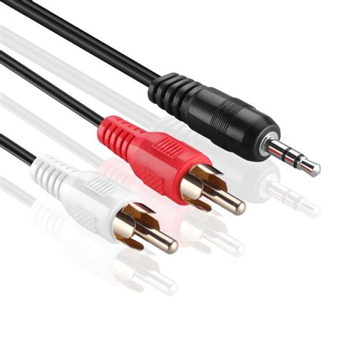 TNP 3 5mm To RCA Audio Cable 1 Feet Bi Directional Male To Male Gold