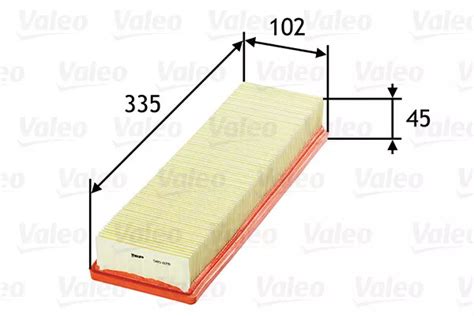 VALEO 585078 AIR Filtre pour Alfa Romeo Citroën Fiat Ford Lancia