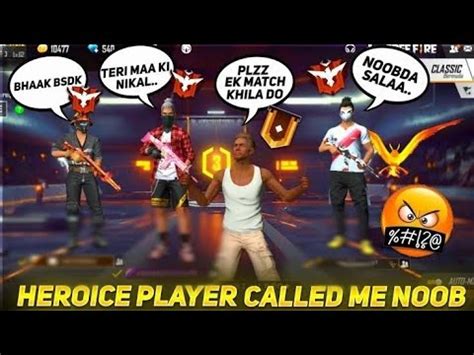 Random Players Call Me NoobAnd I Challenge 1 Vs 2 Free Fire Noob