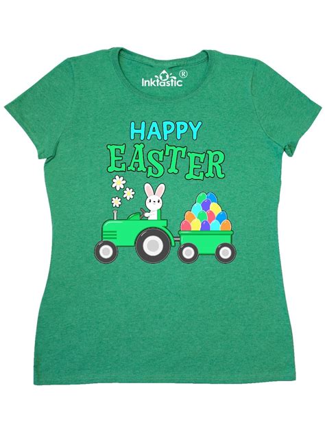 Inktastic Happy Easter Bunny And Tractor Womens T Shirt Walmart