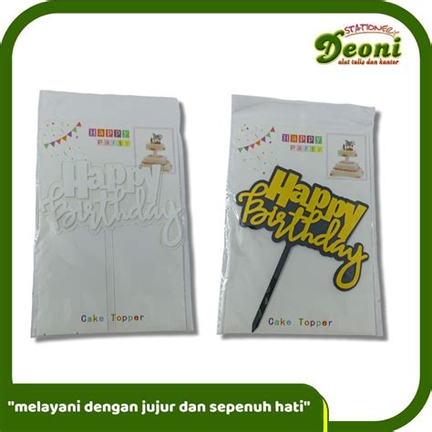 Jual Cake Topper Hbd Warna Warni Shopee Indonesia
