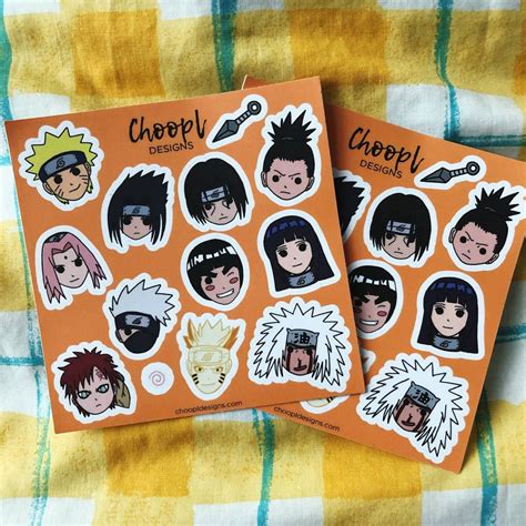 Naruto Sticker Sheet 13 Stickers｜choopl Designs Choopl Designs