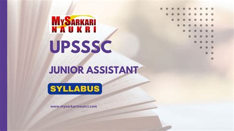 UPSSSC Junior Assistant Syllabus Exam Pattern Prelims Mains