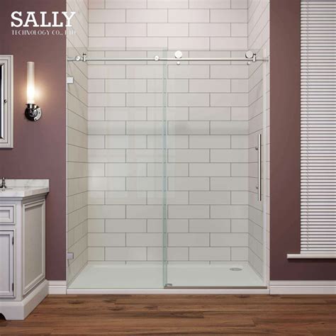 Sally Bathroom Accessories Tempered Glass Frameless Cylindrical Tube