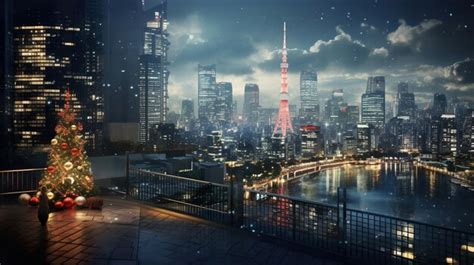 Premium AI Image | Tokyo city view at night moment