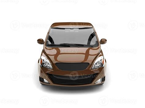 Light Brown Modern Small Compact Car Front Side View 31199755 Stock
