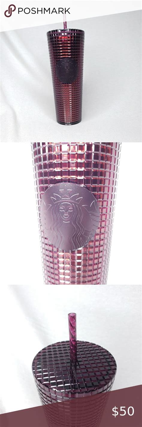 Starbucks Disco Grid Purple Plum Cold Cup Tumbler Starbucks Design